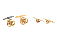 Jewellery, CUFFLINKS, and shirt buttons, in auction: Lilla jewellery – Thursday 28 March 2019