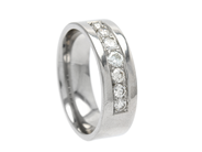 Jewellery, ETERNITY RING, 18K white gold, in auction: Lilla jewellery – Thursday 28 March 2019