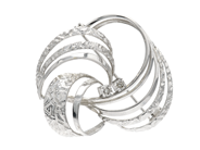 Jewellery, BROOCH, 18K white gold, in auction: Lilla jewellery – Thursday 28 March 2019