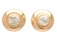 Jewellery, ENSTENSÖRHÄNGEN,18K gold, 2 brilliant cut diamonds approx 0,75 ctw, in auction: Lilla jewellery – Thursday 28 March 2019