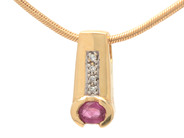 Jewellery, PENDANT/CHAIN, 18K gold, in auction: Lilla jewellery – Thursday 28 March 2019