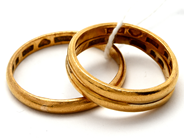 Lot, Rings 2 items engraved 23K defect skenor, 13,3g, in auction: Pawn – Tuesday 26 March 2019