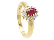 Jewellery, CLUSTER RING, 18K gold, in auction: Lilla jewellery – Thursday 28 March 2019