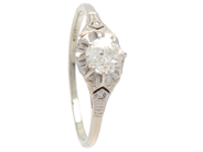 Jewellery, SOLITAIRE RING, platinum, in auction: Lilla jewellery – Thursday 28 March 2019