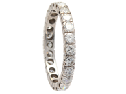 Jewellery, FULL ETERNITY RING, 18K white gold, in auction: Lilla jewellery – Thursday 28 March 2019