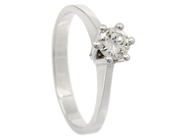 Jewellery, SINGLE STONE RING, 18K white gold, in auction: Lilla jewellery – Thursday 28 March 2019