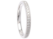 Jewellery - ETERNITY RING, 18K white gold with 21 brilliant cut diamonds 0,12 ctw W/SI - View 1