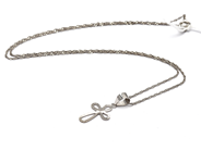 Jewellery, Necklace with pendant 18K 1,4g 42cm white gold, in auction: Pawn – Tuesday 23 April 2019