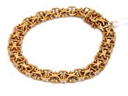 Jewellery, Bracelet X-bracelet with bar 18K 20,9g 20cm, in auction: Pawn – Tuesday 23 April 2019