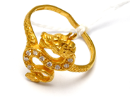 Lot, Ring 23K 3,8g Ø18 1/4 skew, with stones, in auction: Pawn – Tuesday 23 April 2019