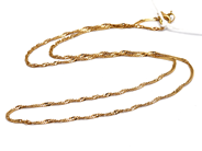 Jewellery, Necklace Singapore 18K 1,6g 40cm, in auction: Pawn – Tuesday 23 April 2019