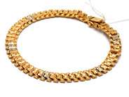 Jewellery, Bracelet double-dyed 21K 15,4g 18,5cm, in auction: Pawn – Tuesday 23 April 2019