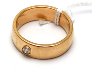 Jewellery, Ring 18K 10,7g Ø19 with diamond 1xca.0,10ct, in auction: Pawn – Tuesday 23 April 2019