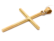 Jewellery, Pendant Cross 18K 10,0g length: 6,3cm, in auction: Pawn – Tuesday 23 April 2019