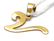 Jewellery, Pendant "V" 18K 0,8g, in auction: Pawn – Tuesday 23 April 2019