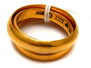 Lot, Rings three items. 23K 16,5g engraved, in auction: Pawn – Tuesday 23 April 2019