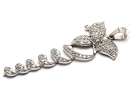 Jewellery, Pendant 18K 8g with stones, L: 6,5cm inkl. loop, in auction: Pawn – Tuesday 23 April 2019