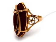 Jewellery, Ring 21K 5,3g Ø17 with stone, "Zulfiqar", in auction: Pawn – Tuesday 23 April 2019