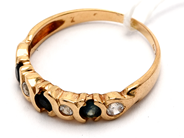 Jewellery, Ring 18K 2,2g Ø16¼ with stones, in auction: Pawn – Tuesday 23 April 2019