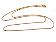 Jewellery, Necklace 9K 1,7g 42cm Box-chain, in auction: Pawn – Tuesday 23 April 2019