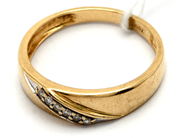 Jewellery, Ring 18K 2,7g Ø17½ with diamonds 6xca0,01ct, in auction: Pawn – Tuesday 23 April 2019