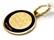 Lot, Pendant 18K 1,8g with emaljdetaljer and arabic text, in auction: Pawn – Tuesday 23 April 2019