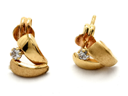 Jewellery, Earrings 18K 0,8g with stones, in auction: Pawn – Tuesday 23 April 2019