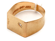 Jewellery - Signet ring 18K 1,9g Ø14¾ with stone - View 1