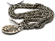 Jewellery, Necklace 925 86,9g 66cm, Emperor link with two integrerade pendants (pendants not silver), in auction: Pawn – Tuesday 23 April 2019