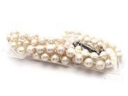 Jewellery, Pearl necklace with silver clasp with stone 835, cultured, in auction: Pawn – Tuesday 23 April 2019