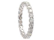 Jewellery - FULL ETERNITY RING, 18K white gold with 23 brilliant cut diamonds 1,32 ctw approx W/SI - View 1