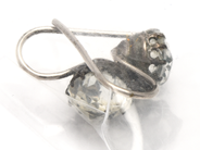 Lot - Earrings one pair with stones infattade i Silver/18K Br.weight 2,5g - View 1