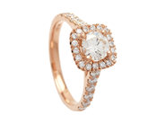Jewellery - RING, 18K gold with brilliant cut diamond 0,63 ctw - View 1