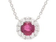 Jewellery - NECKLACE, 18K white gold with ruby 0,69 ctw - View 1