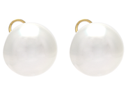 Jewellery - PEARL EARRINGS, 18K gold with baroque South sea pearls (Keshi) approx 9,7 mm - View 1