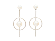 Jewellery - PEARL EARRINGS, 18K white gold with cultured pearls 5,3 and 6,7 mm - View 1