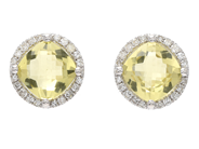 Jewellery - EARRINGS, 18K white gold with lime quartz 1,50 ctw - View 1