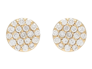 Jewellery - EARRINGS, 18K gold with 38 brilliant cut diamonds 0,13 ctw - View 1