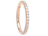 Jewellery - ETERNITY RING, 18K rose gold with 19 brilliant cut diamonds 0,31 ctw - View 1