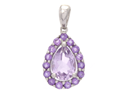 Jewellery - PENDANT, 18K white gold with amethysts 0,84 ctw - View 1