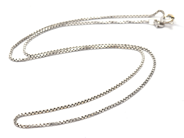 Jewellery, Chain 18K 3g white gold Box-chain 38,5cm , in auction: Pawn – Tuesday 21 January 2020