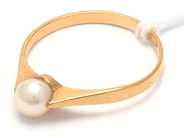 Jewellery, Ring 18K 1,6g with pearl Ø5mm Ø17¼, in auction: Pawn – Tuesday 21 January 2020