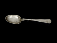 Lot, Table spoon dansk assay mark 52,9g engraved , in auction: Pawn – Tuesday 21 January 2020