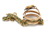 Lot, Lot of gold 18K defect with stones gross weight: 13.8g, in auction: Pawn – Tuesday 21 January 2020