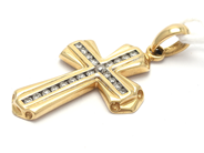 Lot, Pendant 18K 4,3g Cross double-dyed with diamonds 20xca0,01ct 1xca0,03ct , in auction: Pawn – Tuesday 21 January 2020
