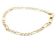 Jewellery, Bracelet 14K Figaro double-dyed 4,4g 19,5cm, in auction: Pawn – Tuesday 21 January 2020