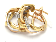 Jewellery - Earrings 18K 5,6g one pair double-dyed with diamonds 8xca0,005ct  - View 1