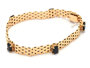 Jewellery, Bracelet 18K 23,3g with green stones 19cm , in auction: Pawn – Tuesday 21 January 2020