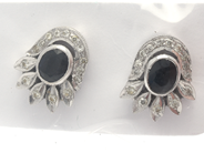 Jewellery, Earrings 18K 4,5g one pair white gold with stones, in auction: Pawn – Tuesday 21 January 2020