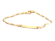 Jewellery, Bracelet 18K Figaro 1,4g 14cm with integrated flat , in auction: Pawn – Tuesday 21 January 2020
